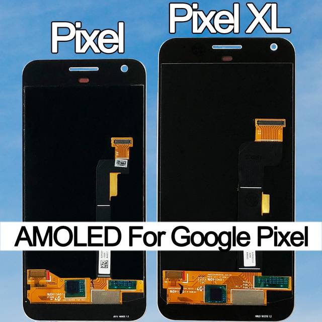 Amoled för htc nexus m1 google pixel xl lcd display pekskärm digitizer montering nexus s1 google pixel lcd skärm ersättning - Pixel xl svart
