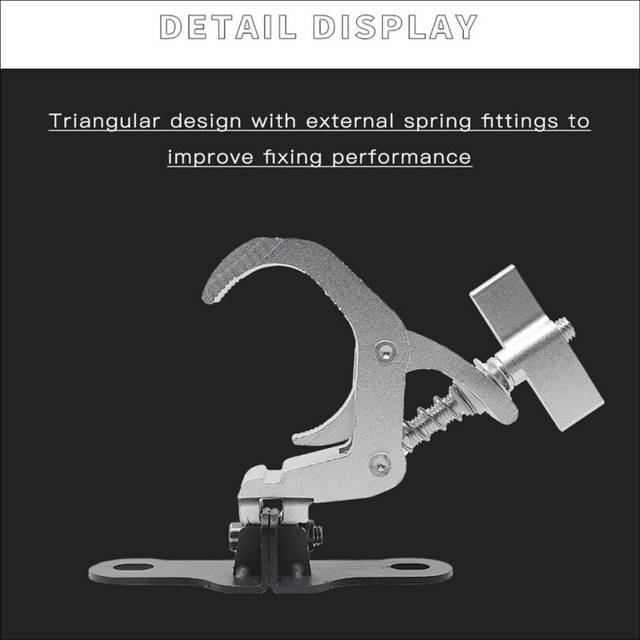 1Pair Aluminum Stage Light Hook Beam Moving Head Light Truss Clip Safety Load 150KG for DJ Disco Stage Equipment(A)