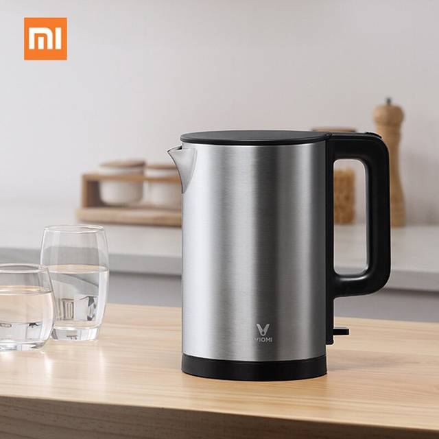 Xiaomi viomi pro 1800w 1.5l vattenkokare intelligent termostat anti-skållning hushåll 304 rostfritt stål vattenkokare - Eu-kontakt