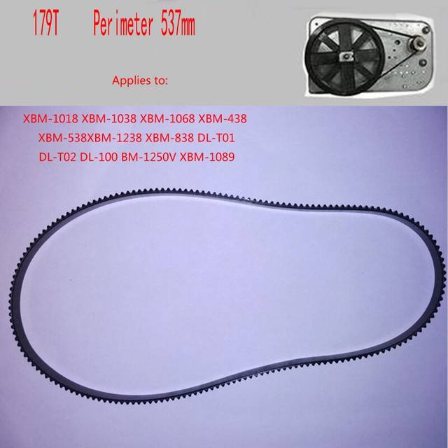 1 st brödmaskinsbälten brödmaskinsdelar 179t omkrets 537mm brödmaskinstransportband köksmaskindelar
