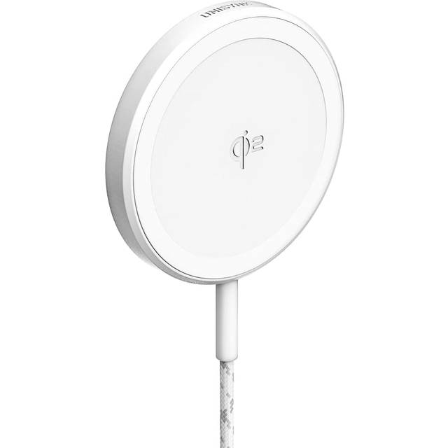 Unisynk Magnetisk Trådlös Laddare Qi2 15w Vit 2m