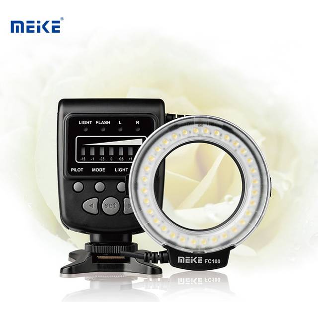 Meike FC-110 LED Marco ringblixt för Canon Nikon Pentax Olympus kameror