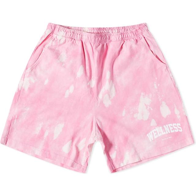 Sporty & Rich Pink 'Wellness' Shorts - Taffy/White - XS