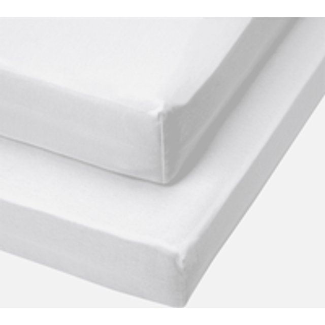 Tutti Bambini Cot Bed Fitted Sheets 2pk - Essentials White