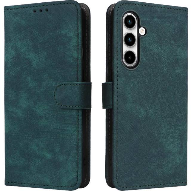 (Green) Case For Samsung Galaxy A35 5G Flip Folio Wallet Card Slots Cover RFID Blocking Magnetic Closure PU Leather