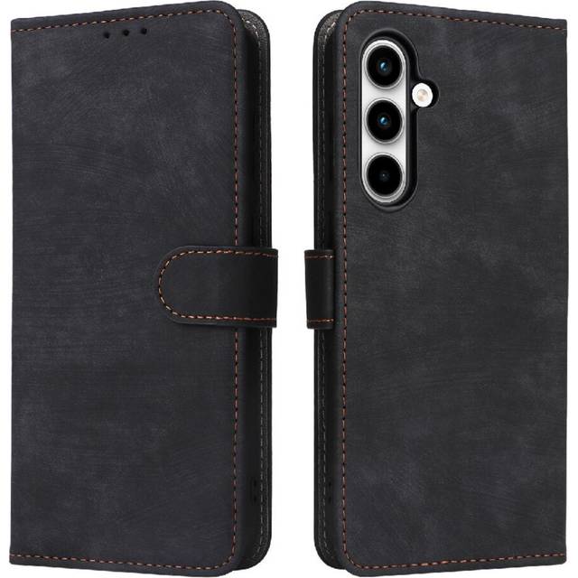 (Black) Case For Samsung Galaxy A35 5G Flip Folio Wallet Card Slots Cover RFID Blocking Magnetic Closure PU Leather