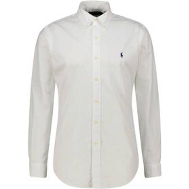 Polo Ralph Lauren för män. 710937993008 Custom Fit twillskjorta vit (L), Casual, Bomull, Lång ärm - Vit (L)
