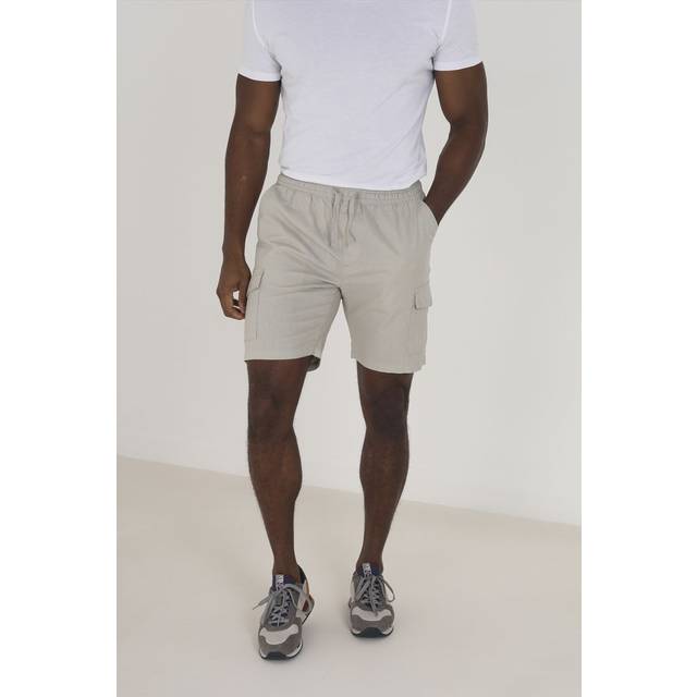 Brave Soul Mens Stone 'Beach' Cargo Shorts - Size Medium