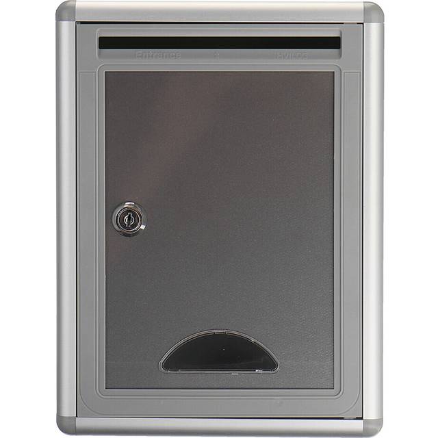Aluminum Mail Letter Post Storage Box Outdoor Lockable Mailbox Wall Mounted