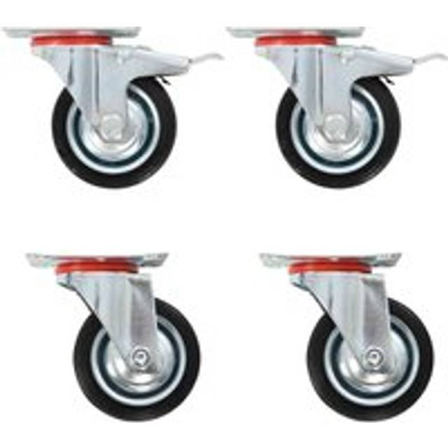 vidaXL Swivel Casters 4 pcs 75 mm
