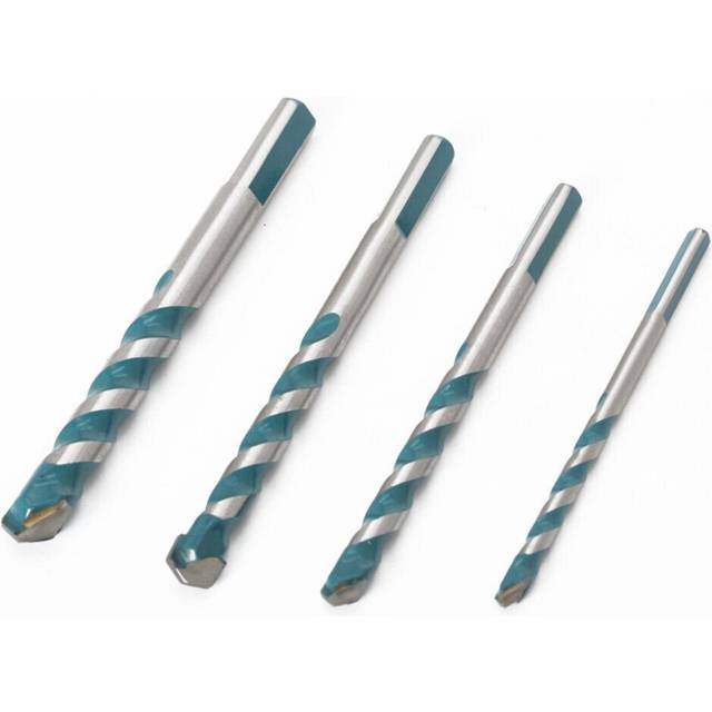 (Triangular drill bit 10mm) 4/5pcs Tungsten Steel Overlord Drill Electric Hammer Multi-function Bit Triangle Hole