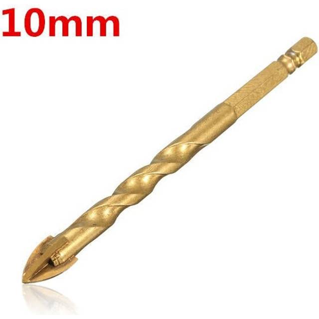 (10mm) Tungsten Carbide Hex Shank Tile Glass Cross Spear Head Drill Bit 6/8/10/12mm