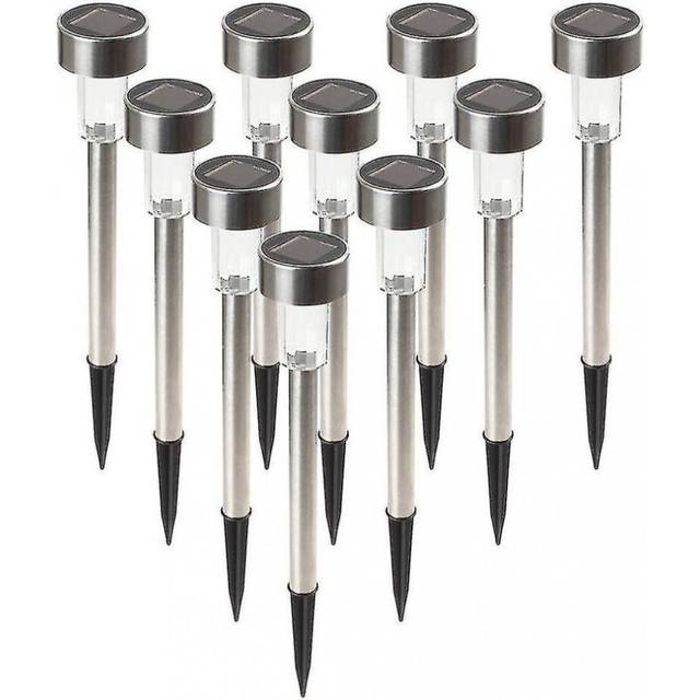 10pcs Garden Outdoor Stainless Steel Led Solar Landscape Lights Yard