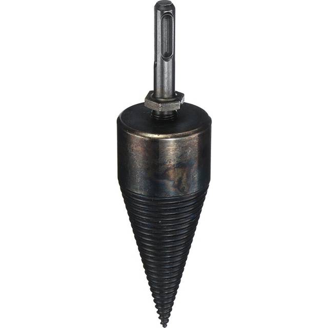 (Round) 45mm HSS Firewood Splitting Drill Bit Hard Wood Cone Splitter for Electric Hammer