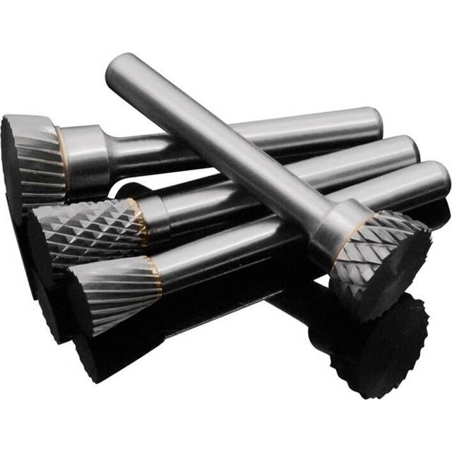 (16*16*6cm) Double Groove Alloy Rotary Boring Tool Tungsten Steel Wood Carving N-type Inverted Cone Milling Cutter Grinding Head