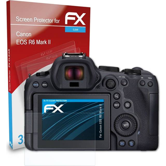 Atfolix 3x Screen Protector For Canon Eos R6 Mark Ii Clear