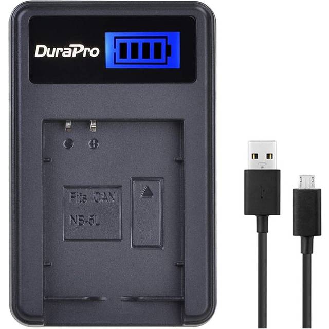 DuraPro NB-5L Battery LCD Charger Replacement for Canon PowerShot SX200 IS,SX210 IS,SD990 IS,SD700 IS,SD790 IS,SD800 IS,SD850 IS,SD870 IS,SD880