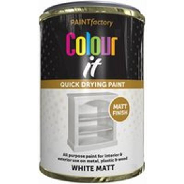 Paint Factory White Matt Paint Tin For Interior Exterior Quick Drying 300ml