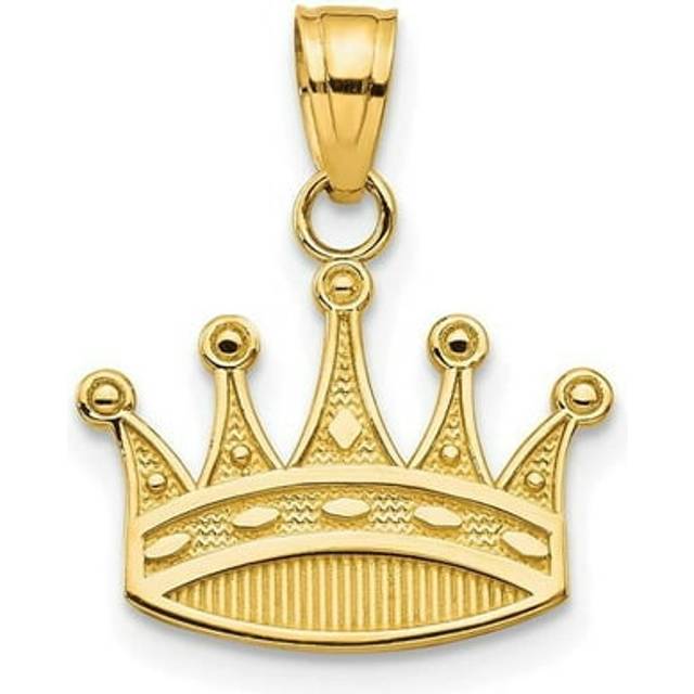 Quality Gold 10C988 10K Yellow Gold Crown Charm