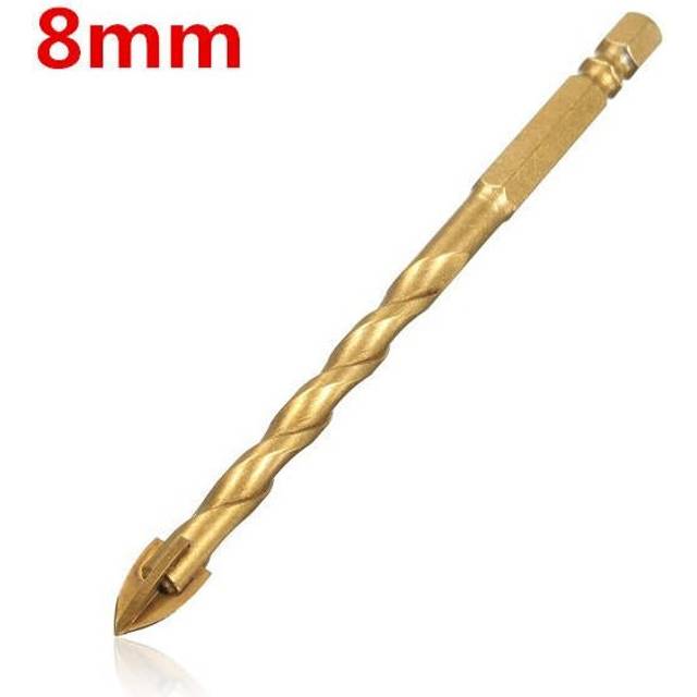 (8mm) Tungsten Carbide Hex Shank Tile Glass Cross Spear Head Drill Bit 6/8/10/12mm
