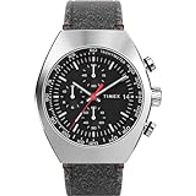 Timex Legacy Tonneau Chrono Mens Black Watch TW2W50000 Leather - One Size