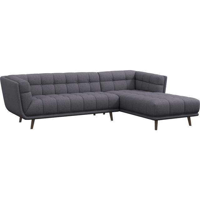 Anne Klein Women's Agnesi Gray 102" Sectional with Right Arm Facing Chaise size 30”H x 103”W x 70.5”D