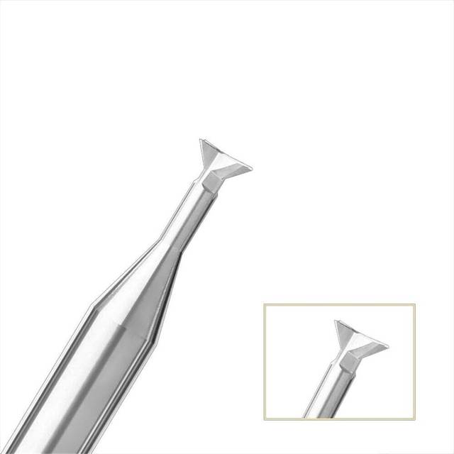 (D5*90Â°*D2.5*6L*d6*50L) 55-Degree Four-Edged Carbide Tungsten Steel Mill Straight-Handle Swallowtail Knife Aluminum With Cnc Slotting Router Bit