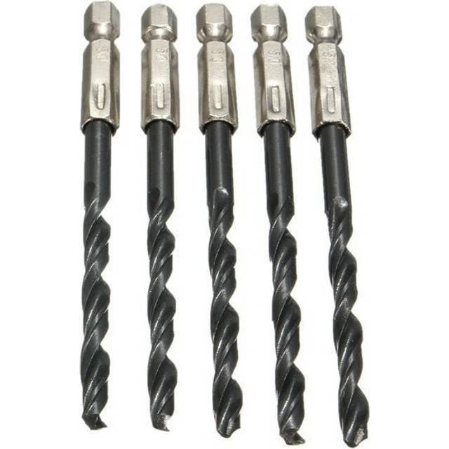 15pcs 3/4/5mm HSS 1/4 Inch Hex Shank Twist Drill Bit