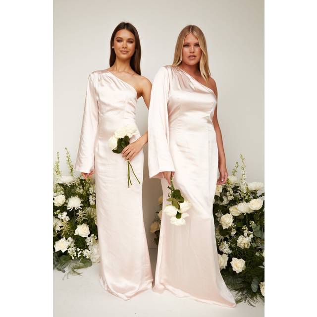Rosie Maxi Bridesmaid Dress - Matte Blush, 10