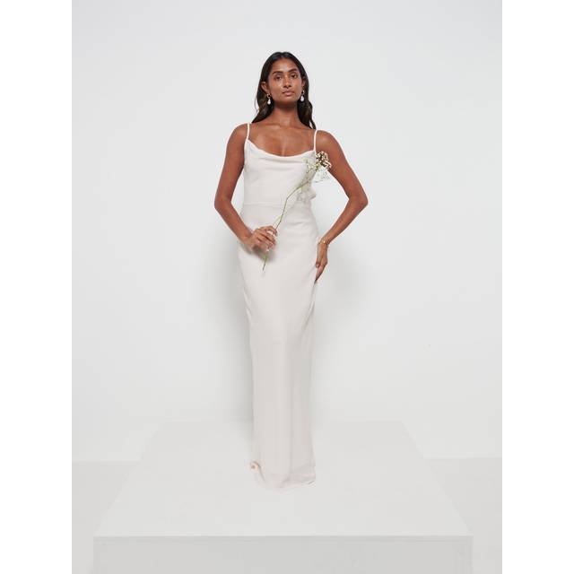 Keisha Chiffon Maxi Bridesmaid Dress - Champagne, 6