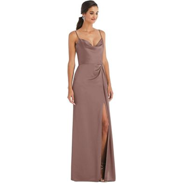 Dessy Collection Cowl Neck Maxi Dress