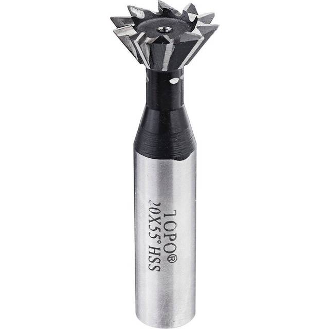 (18mm) 55 Degree 8-20mm Dovetail Groove HSS Straight Shank Slot Milling Cutter End Mill CNC Bit