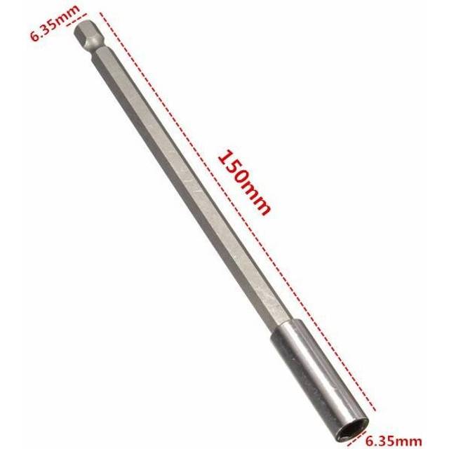 (15cm) 1/4 Inch Hex Shank Magnetic Bit Holder Screwdriver Bit Extension Tip Bar 60mm/100mm/150mm