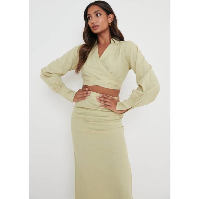 Harrie Tie Blouse - Olive Green, 6
