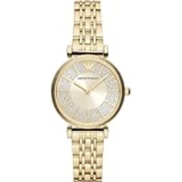 Emporio Armani AR11608 Two-Hand Gold-Tone Ladies Watch 32