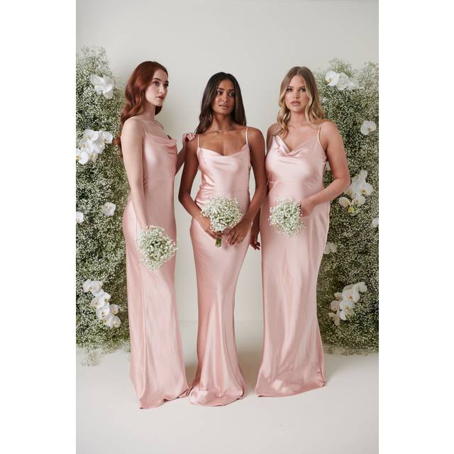 Keisha Maxi Bridesmaid Dress - Matte True Blush, 14