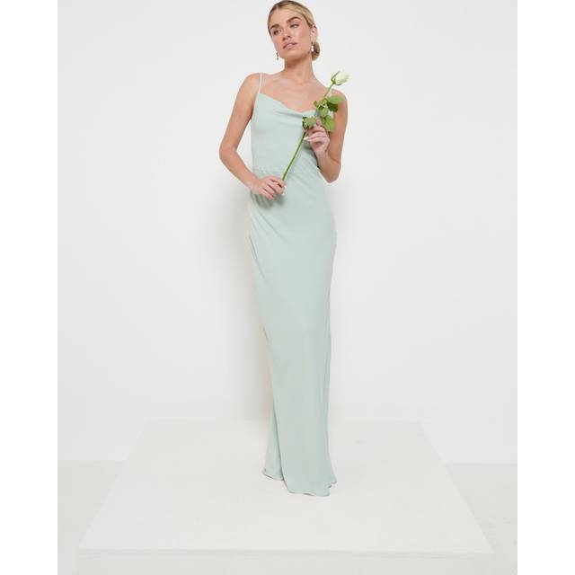 Keisha Chiffon Maxi Bridesmaid Dress - Sage, 10