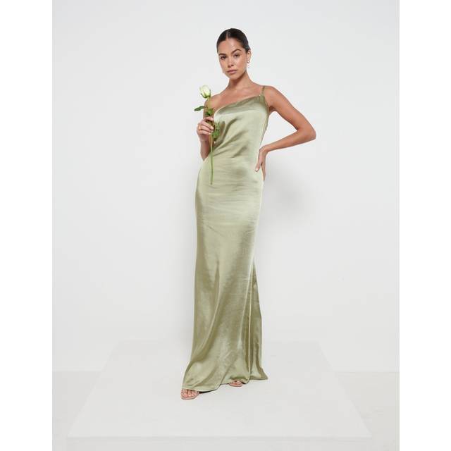 Amelia Maxi Bridesmaid Dress - Matte Olive, 6