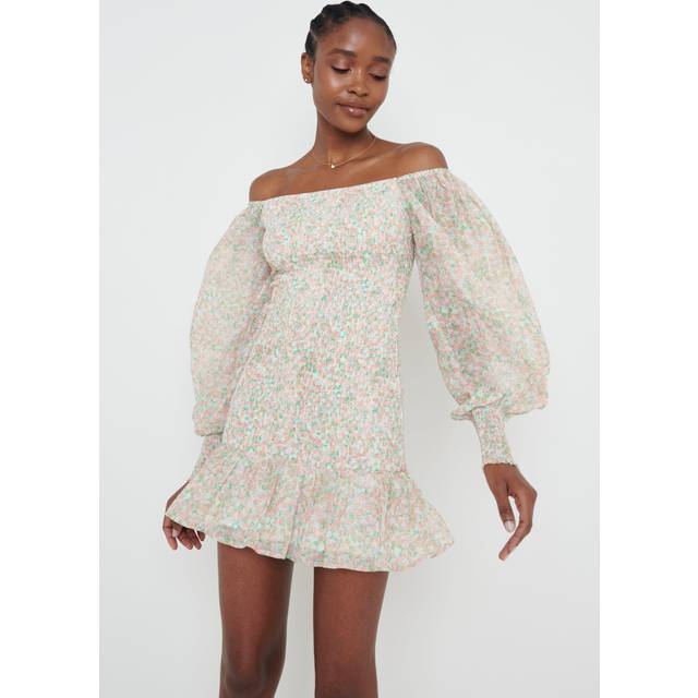 Green Pastel Libby Long Sleeve Mini Dress (10)
