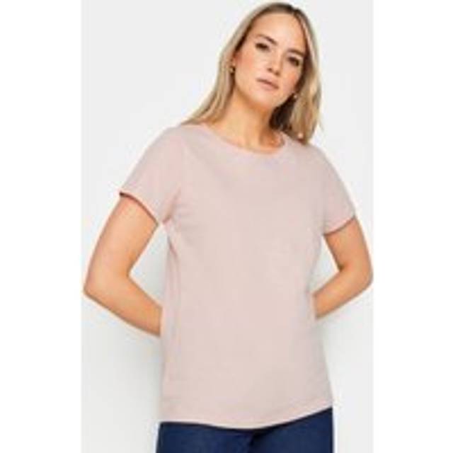 Lts Tall Blush Pink Cotton Tshirt 18 Lts | Tall Women's Swing Tops