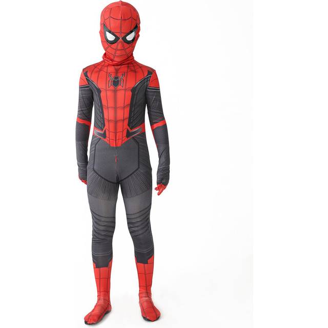 (2, 130cm) New Miles Morales Far From Home Cosplay Costume Zentai Spiderman Costume Superhero Bodysuit Spandex Suit for Kids Custom Made