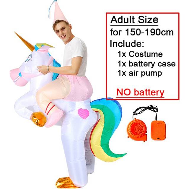 (Adult unicorn) Cute Hello Cat Halloween Costumes for Women Adult Children Birthday Party Full Body Cosplay Inflatable Costume