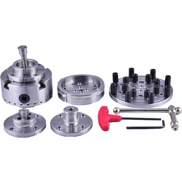 (1inch 8 teeth) 3.75 Inch Bevel Gear Set Chuck Four-jaw Self-centering Chuck Woodworking Lathe Accessories