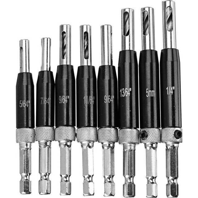 (8#) 8pcs 16pcs Self Centering Door Hinges Drill Bit Hole Puncher Reaming Tool Countersink Drill Bit