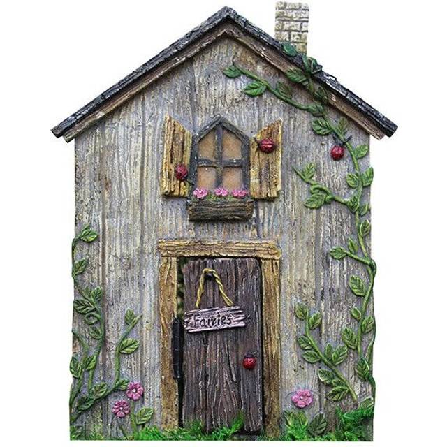 (#1) Fairy Gnome Elf Door Handpainted Wooden Outdoor Yard Tree Mystical Art Ornament
