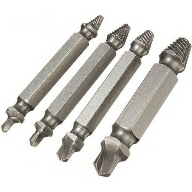 4PCS Double Side Damaged Screw Extractor Out Remover Bolt Stud Tool