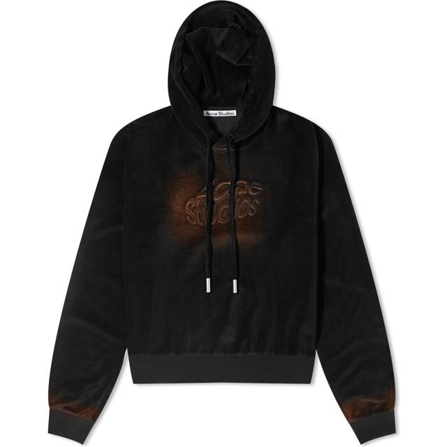 Acne Studios Black Embossed Hoodie - 900 Black - S