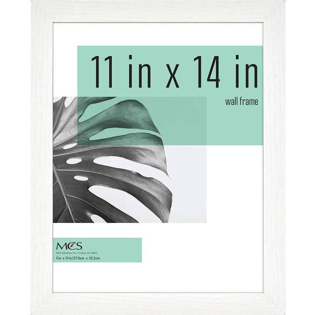 MCS Studio Gallery 11x14 Picture Frame White Woodgrain  Rectangle Photo Frame for Photos  Posters & Art Prints (1-Pack)