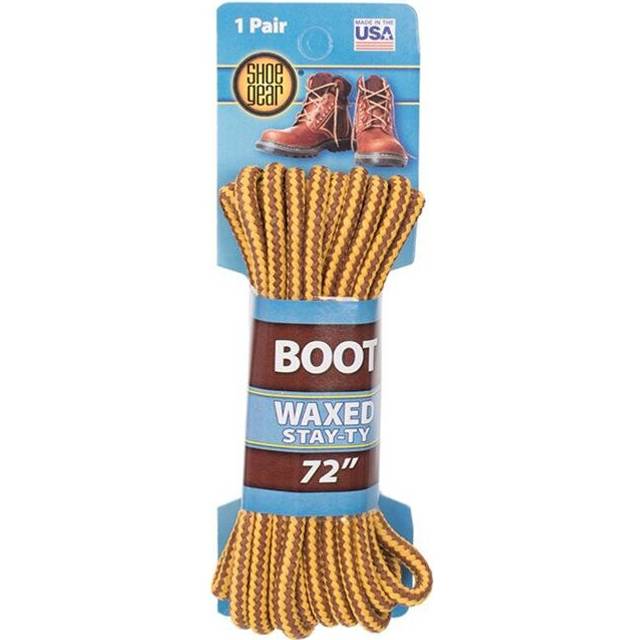Shoe Gear  72 in. Waxed Boot Laces Brown & Gold