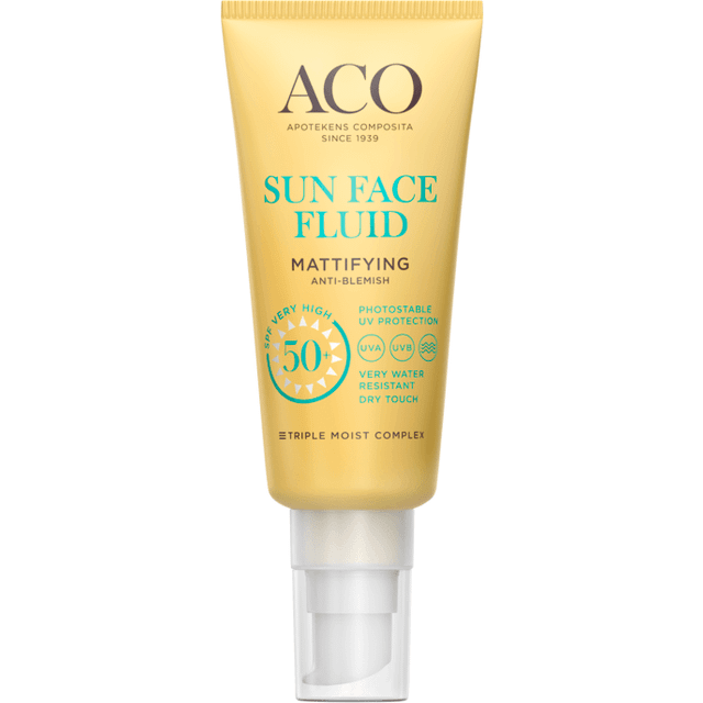 ACO Sun Face Mattifying Fluid SPF50+, 40 ml